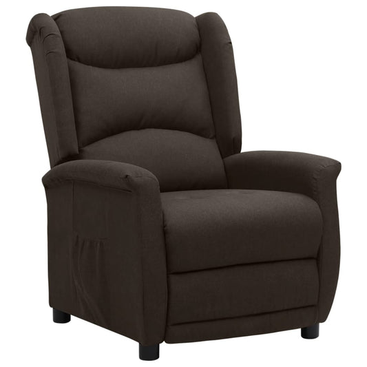 Relaxsessel Dunkelbraun Stoff