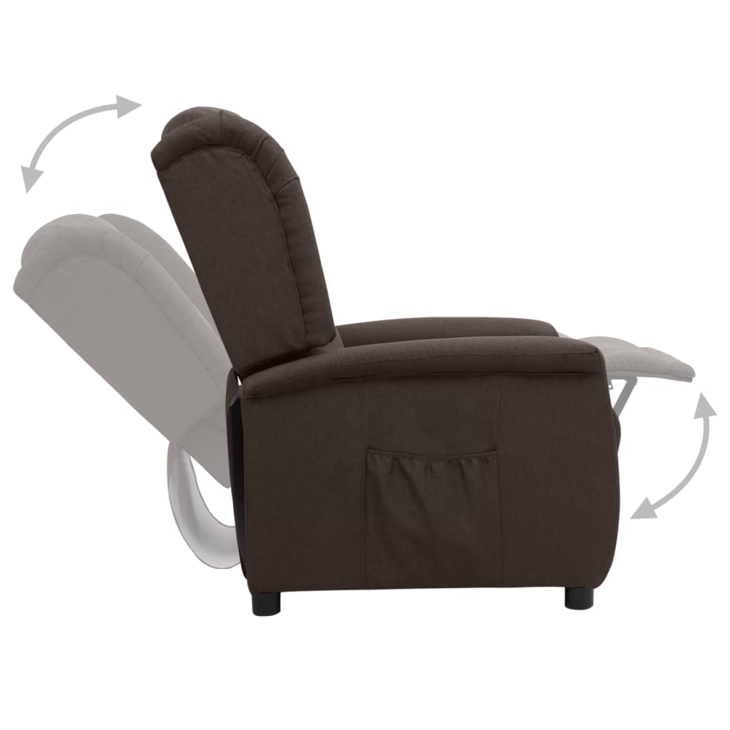 Relaxsessel Dunkelbraun Stoff
