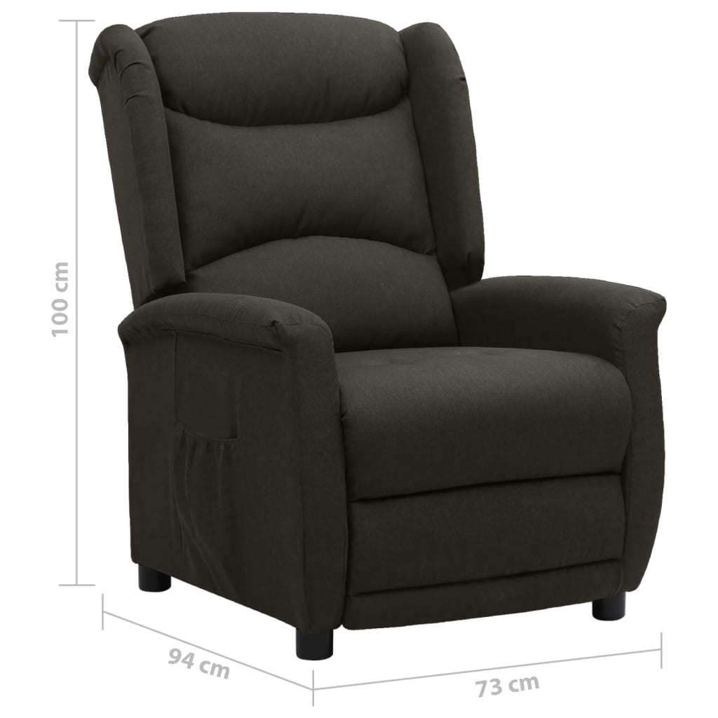 Relaxsessel Taupe Stoff
