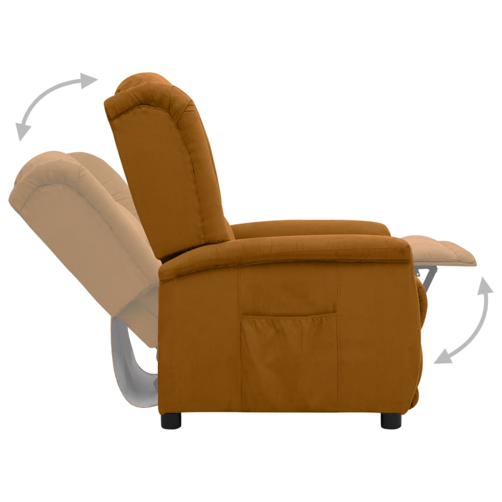 Relaxsessel Braun Mikrofasergewebe