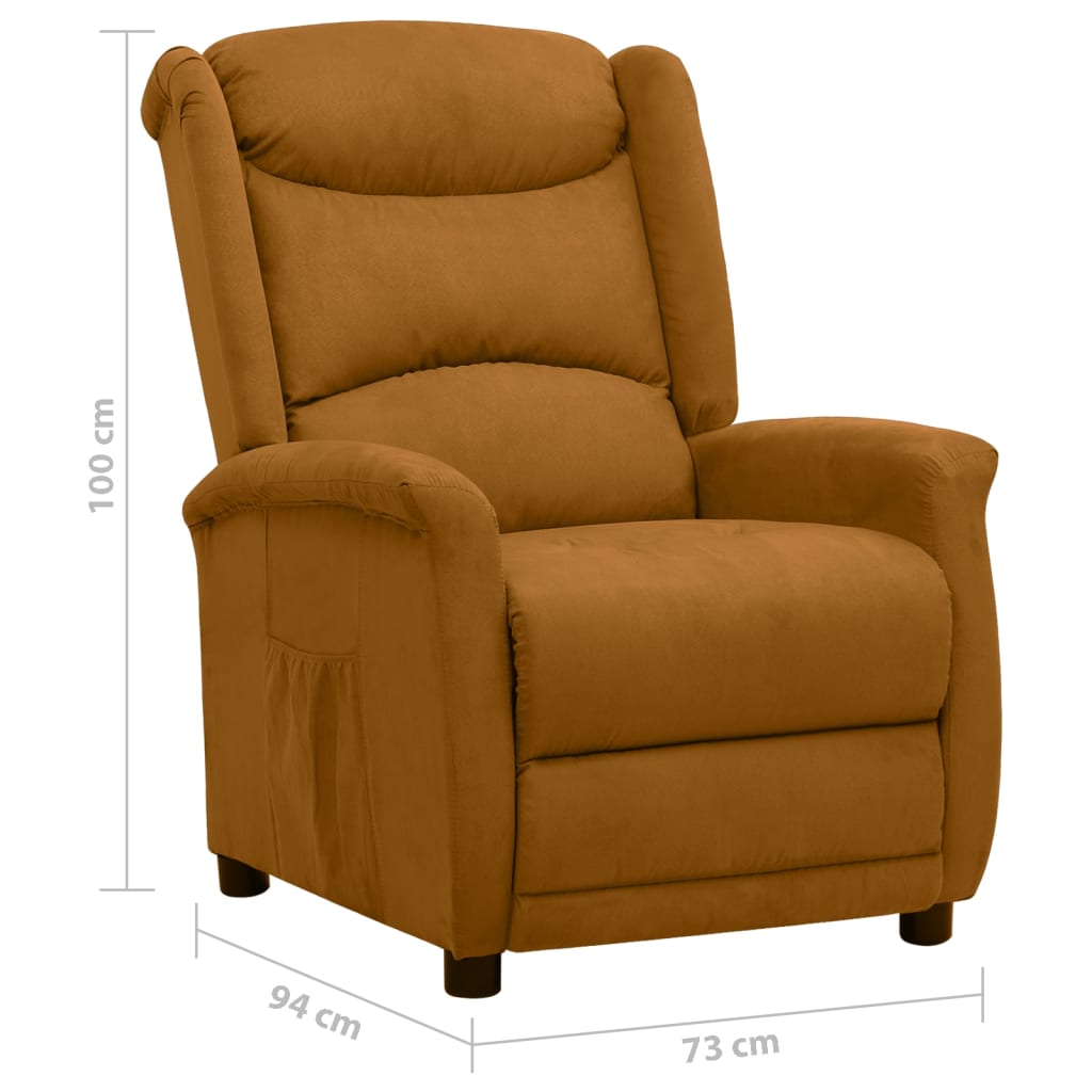 Relaxsessel Braun Mikrofasergewebe