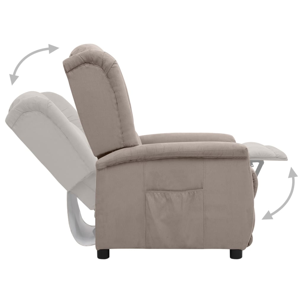 Relaxsessel Taupe Mikrofasergewebe