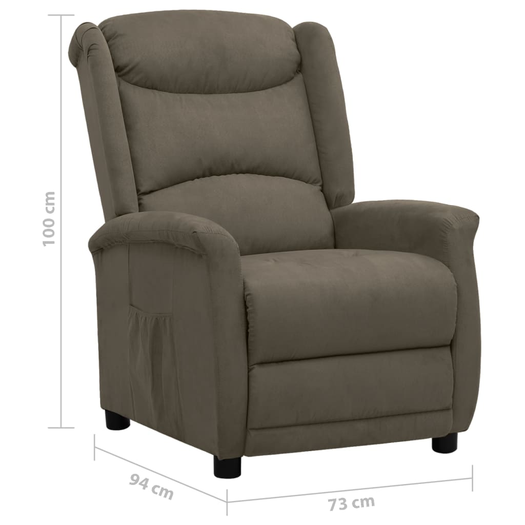 Relaxsessel Dunkelgrau Mikrofasergewebe