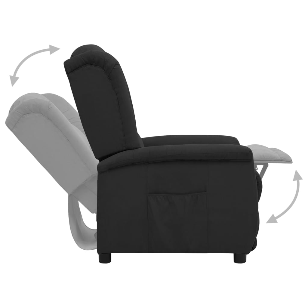 Relaxsessel Schwarz Mikrofasergewebe