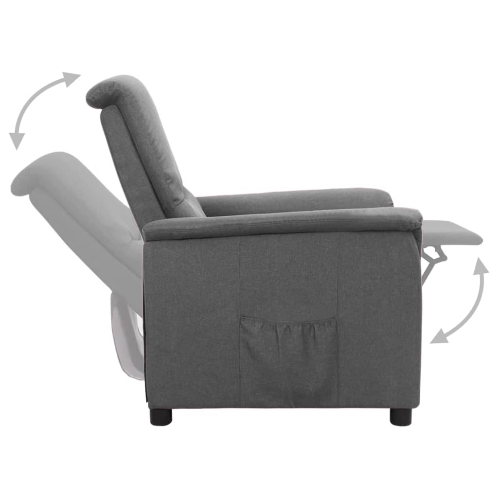 Relaxsessel Hellgrau Stoff