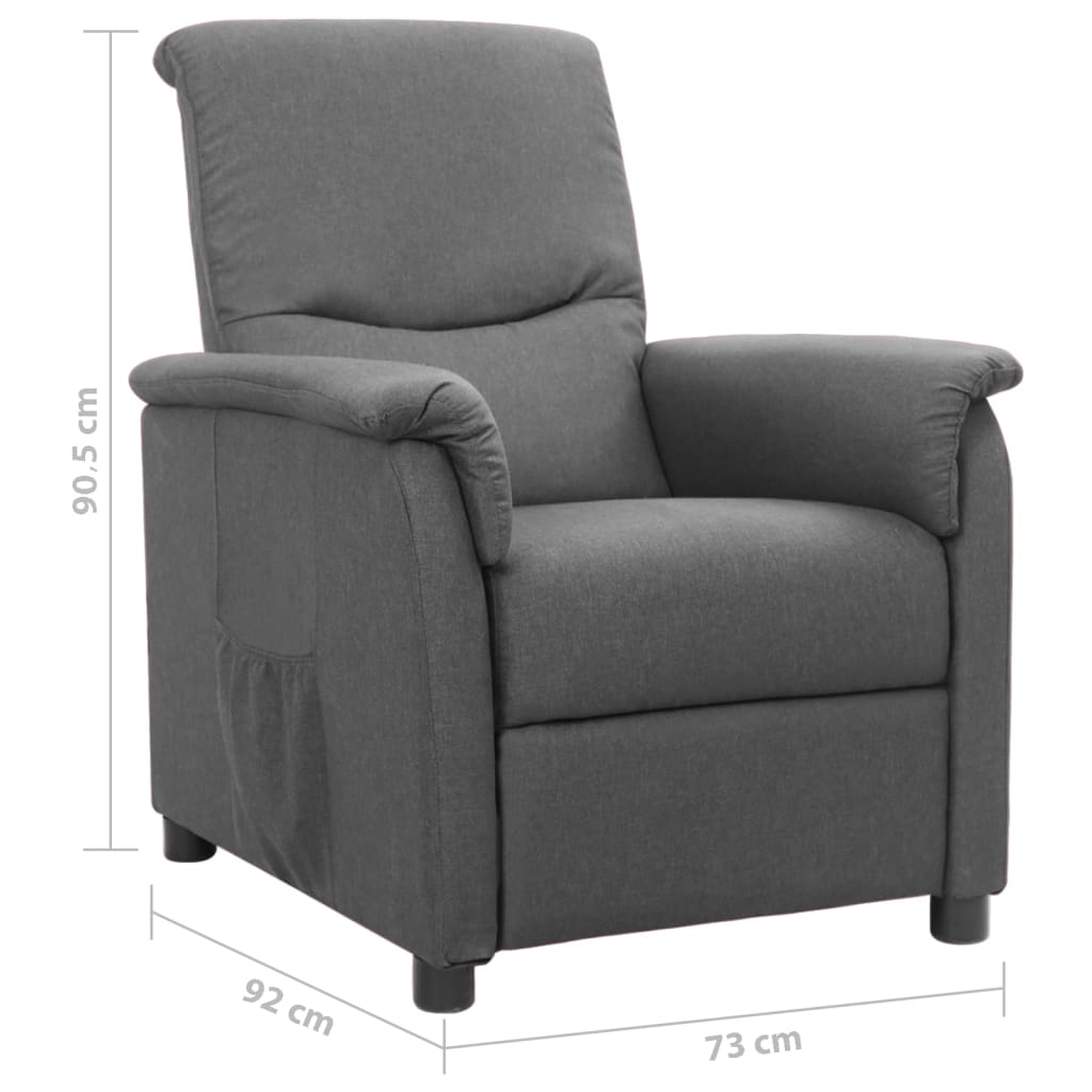 Relaxsessel Hellgrau Stoff