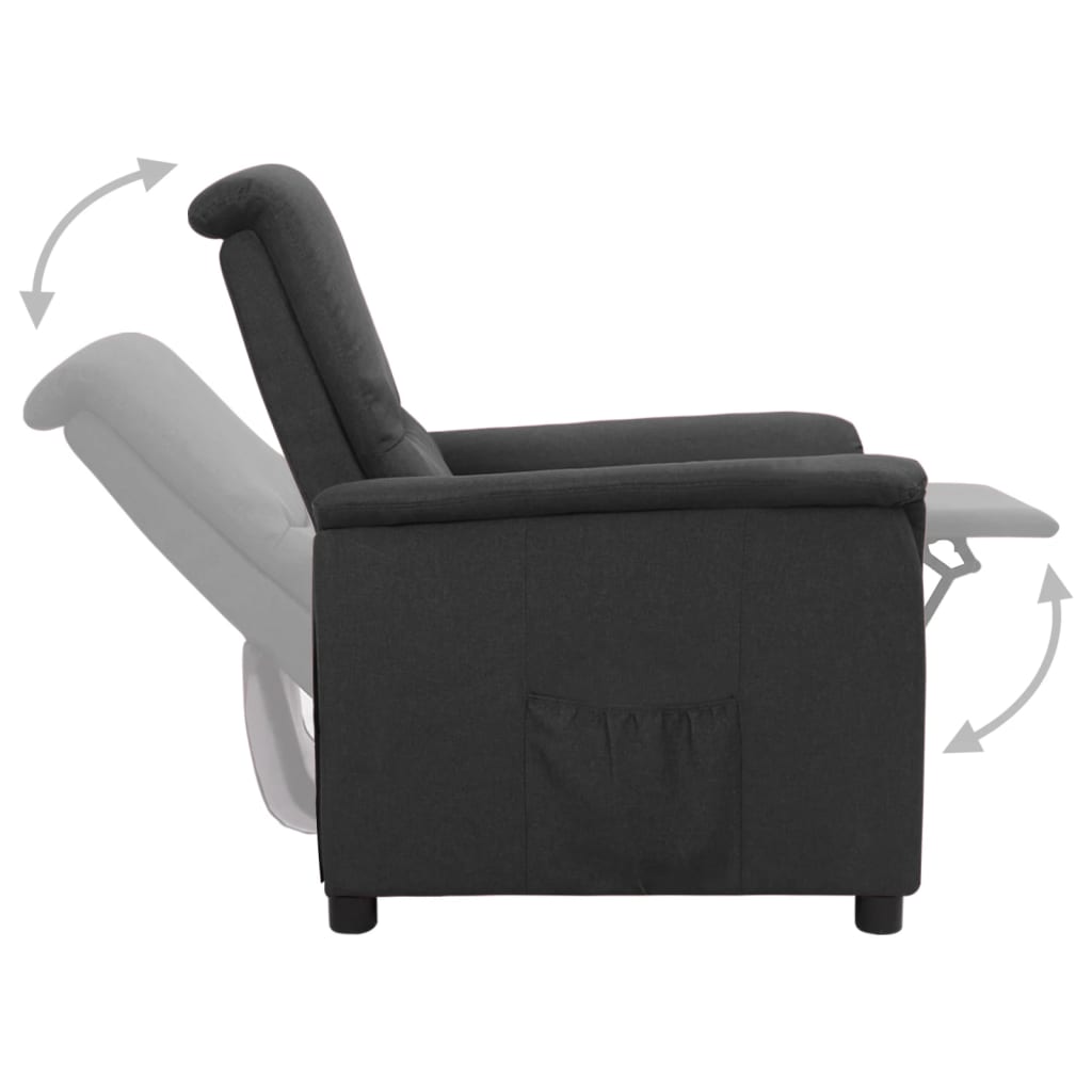 Relaxsessel Dunkelgrau Stoff