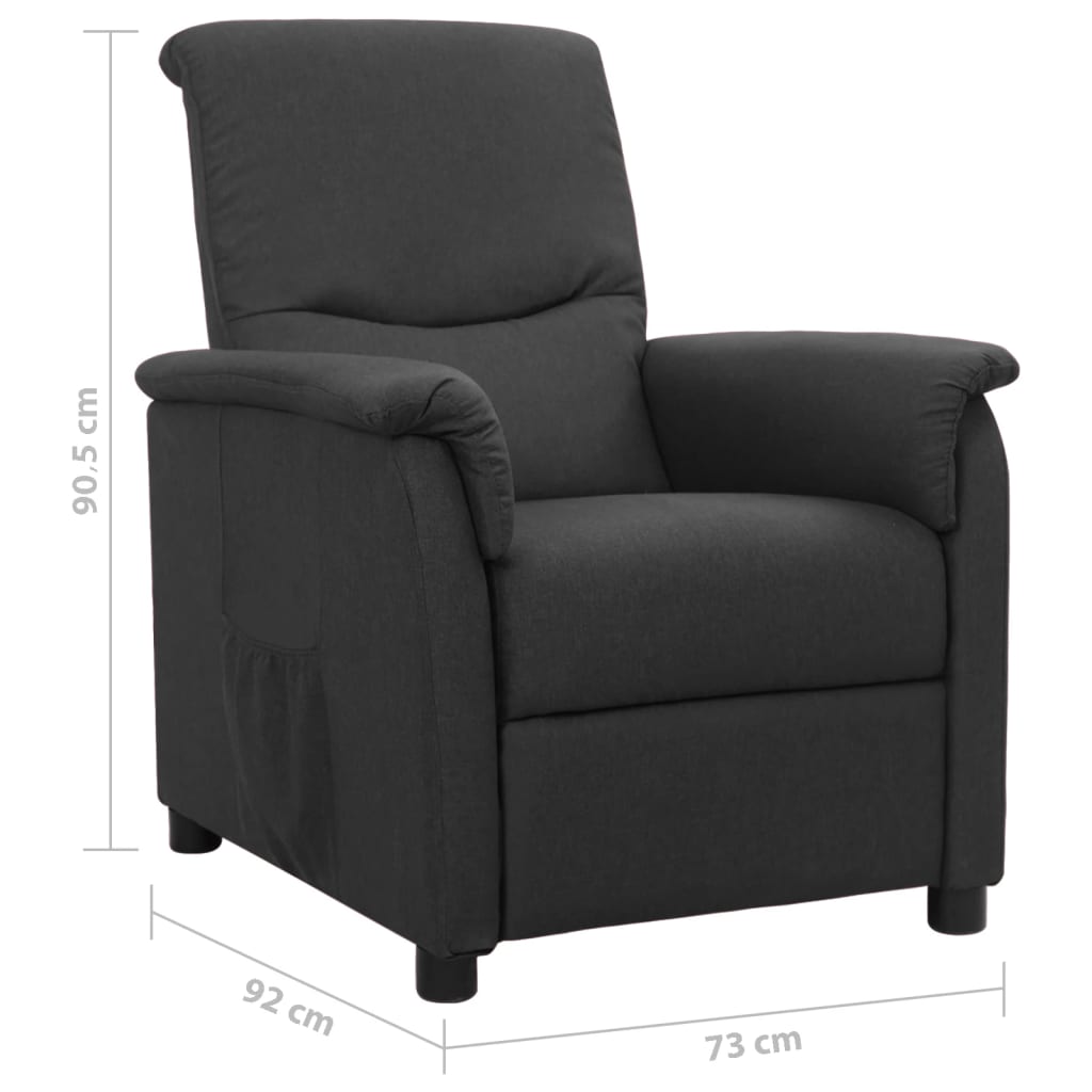 Relaxsessel Dunkelgrau Stoff