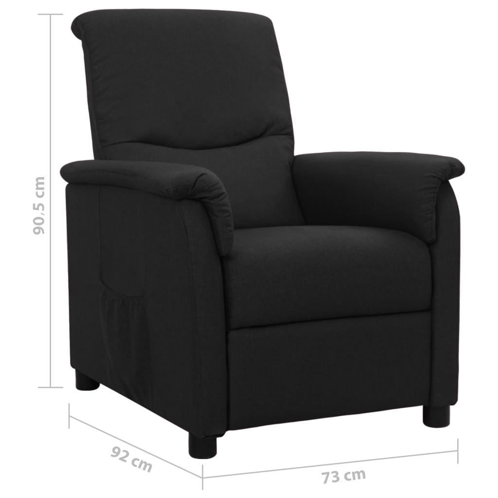 Relaxsessel Schwarz Stoff