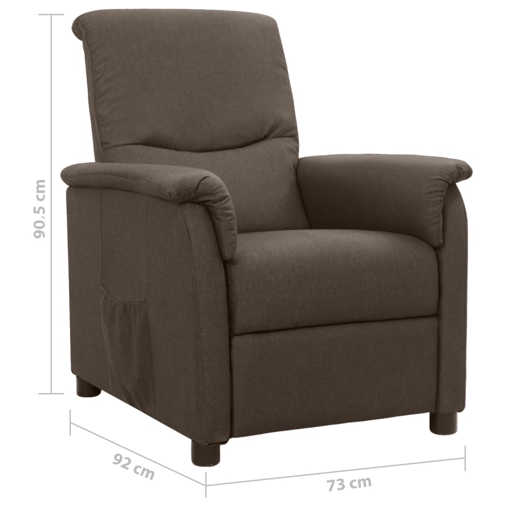 Relaxsessel Braun Stoff