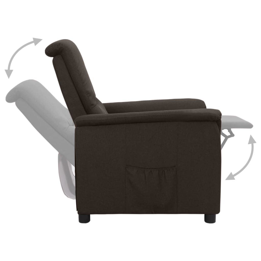 Relaxsessel Dunkelbraun Stoff