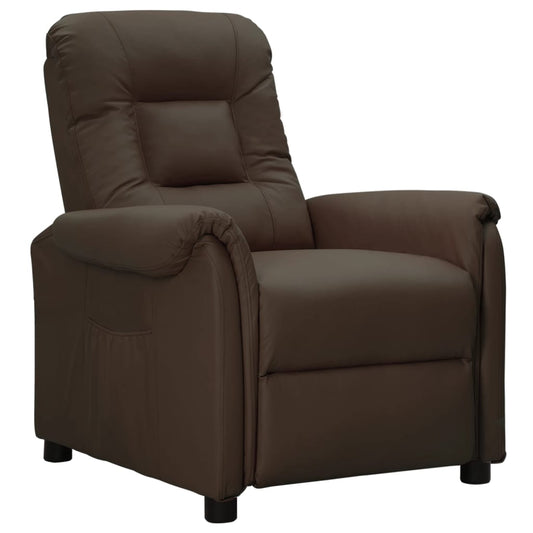 Relaxsessel Braun Kunstleder