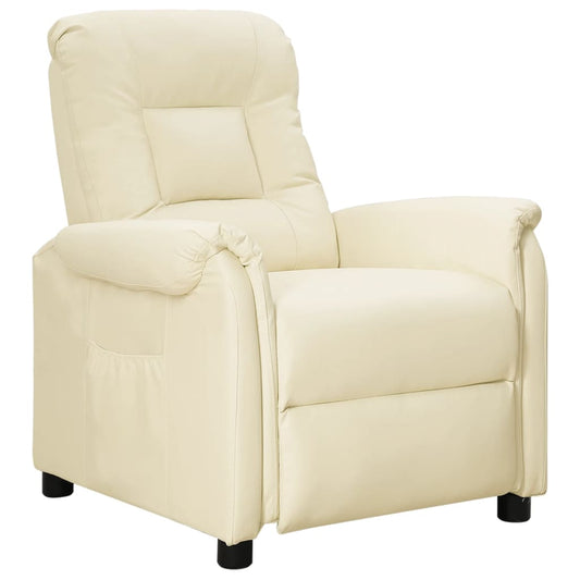Relaxsessel Creme Kunstleder