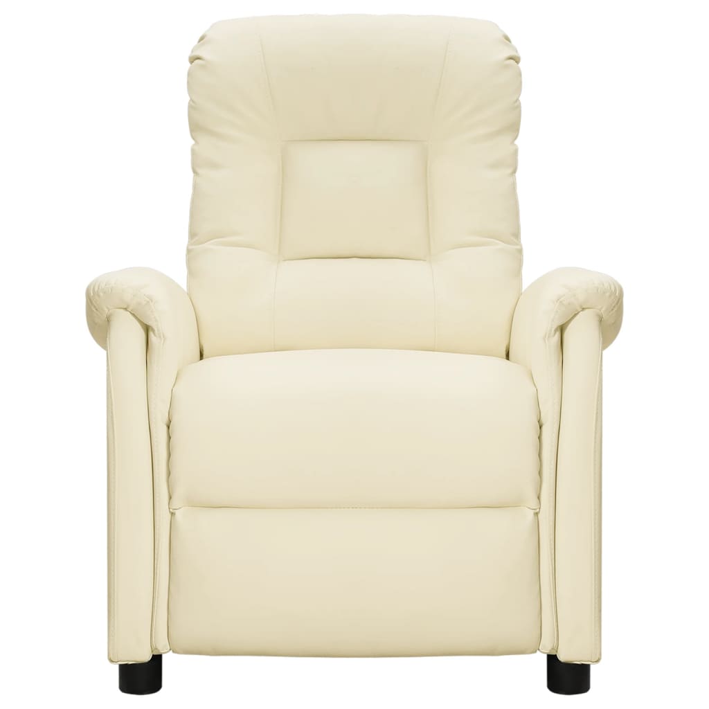 Relaxsessel Creme Kunstleder