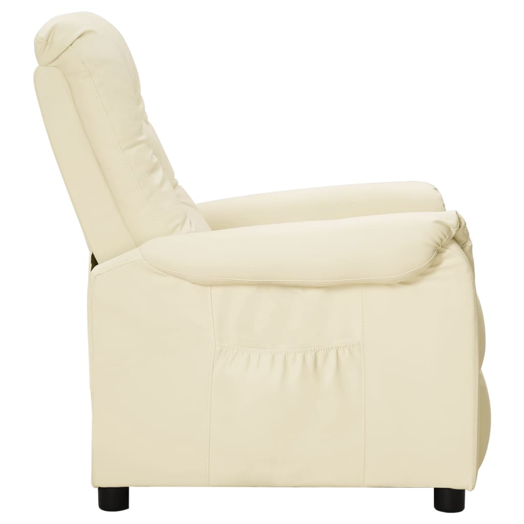 Relaxsessel Creme Kunstleder