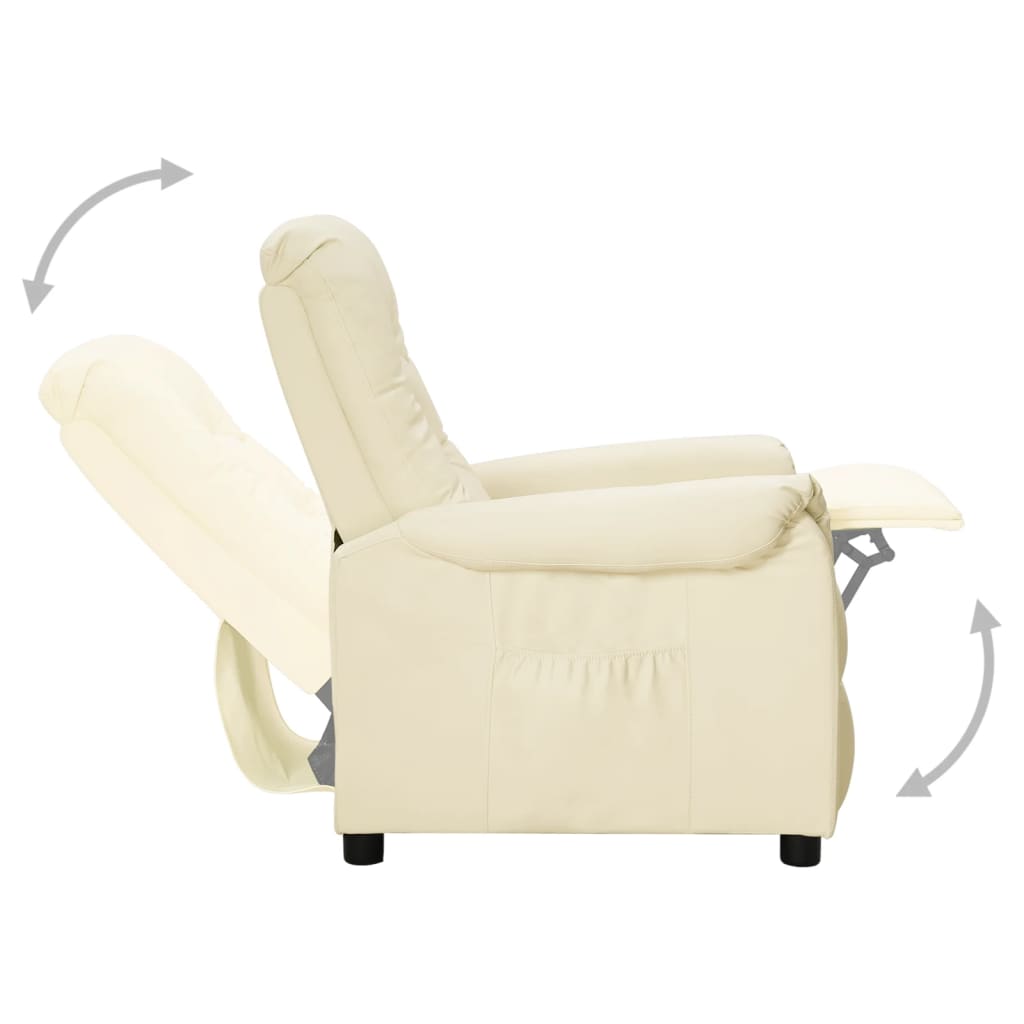 Relaxsessel Creme Kunstleder