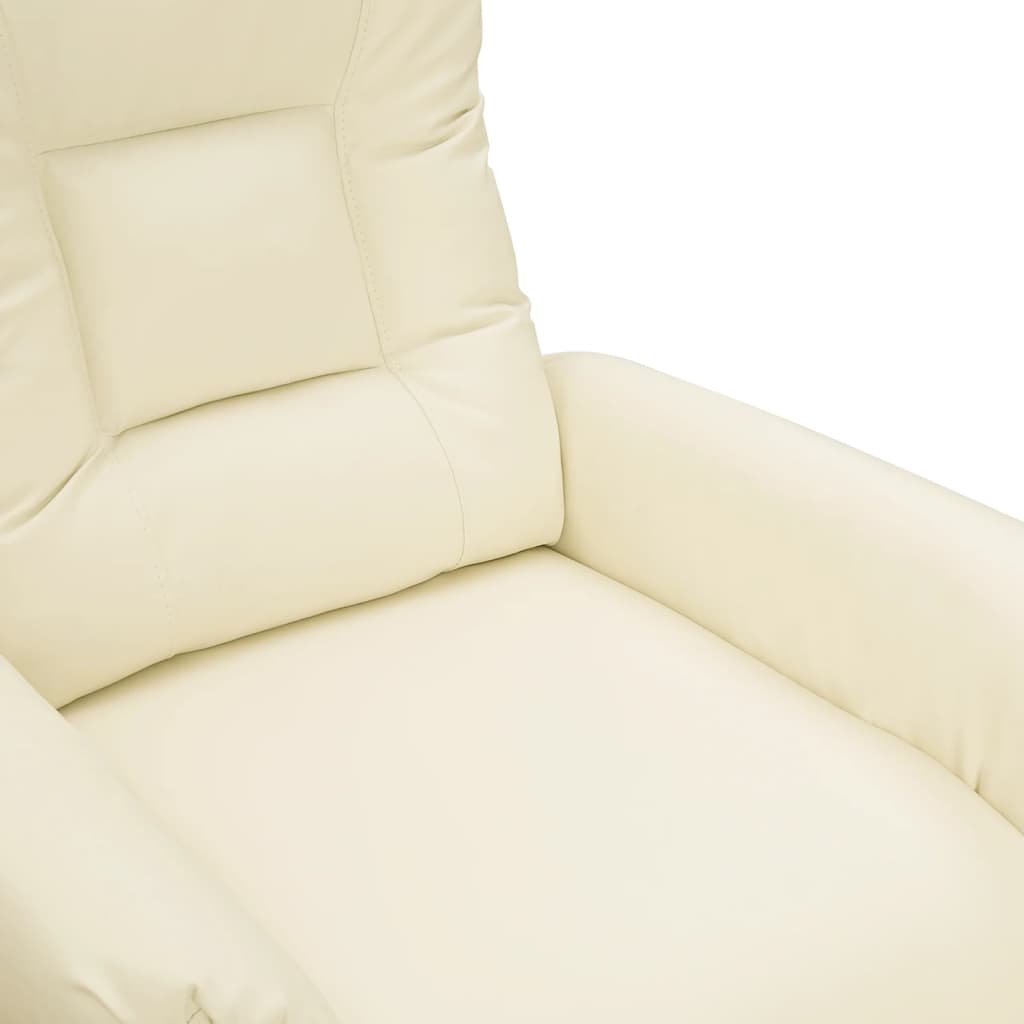 Relaxsessel Creme Kunstleder