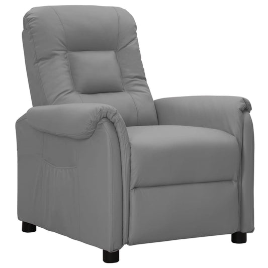 Relaxsessel Grau Kunstleder