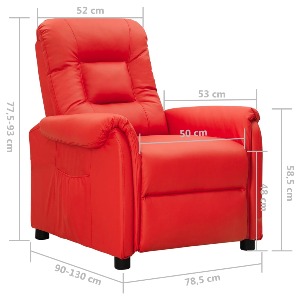 Relaxsessel Rot Kunstleder