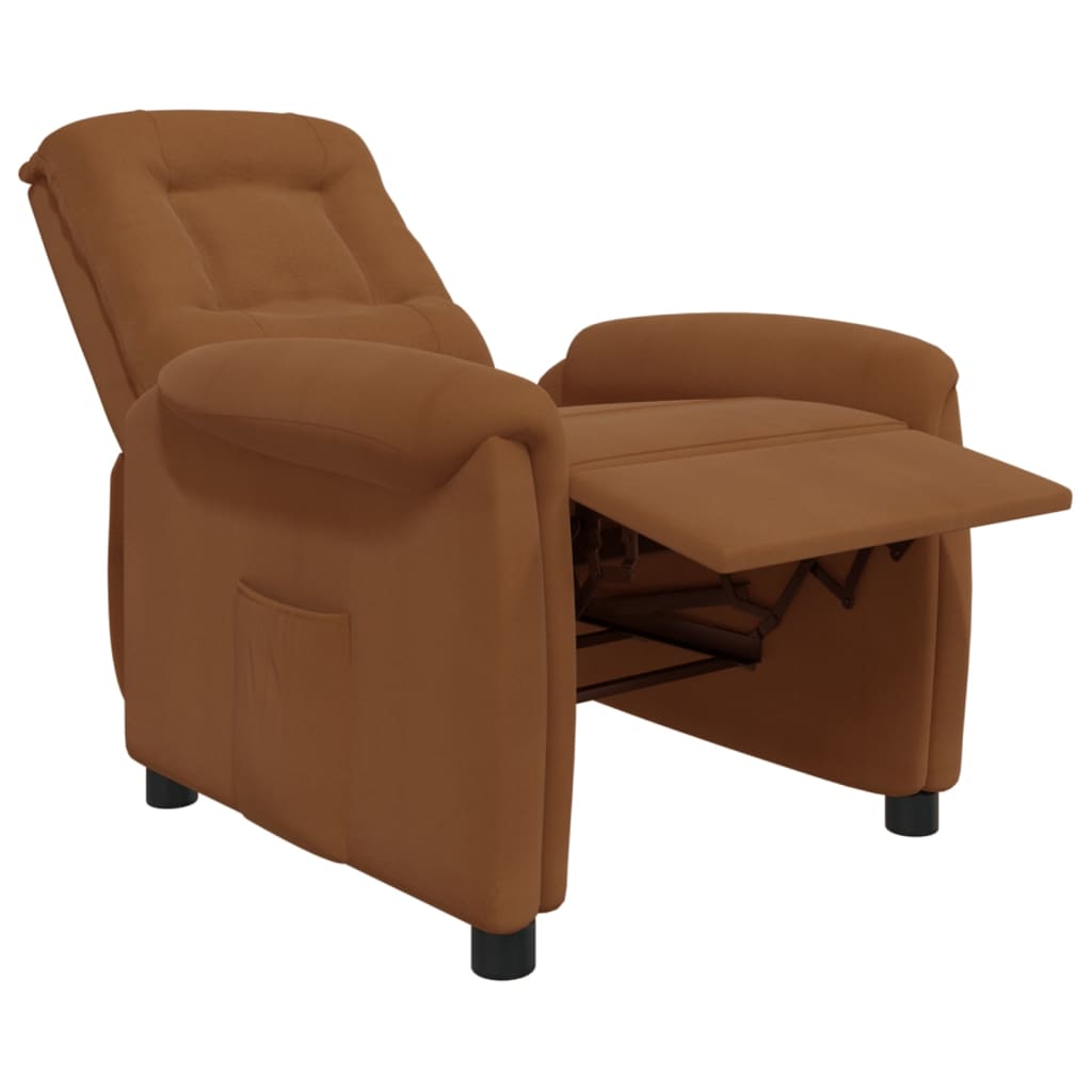 Relaxsessel Braun Mikrofasergewebe