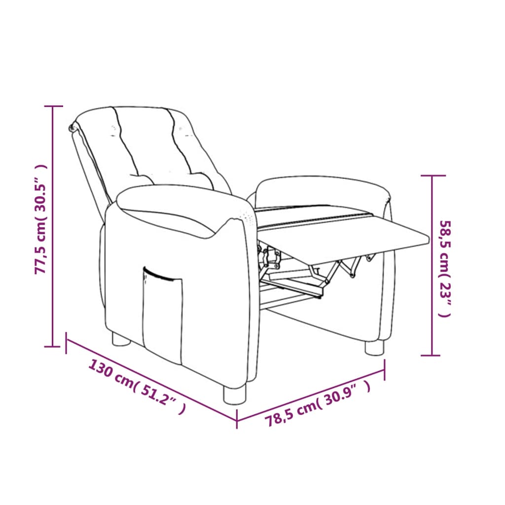Relaxsessel Braun Mikrofasergewebe