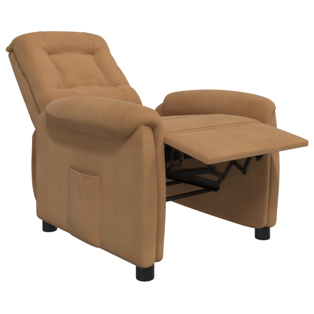 Relaxsessel Taupe Mikrofasergewebe