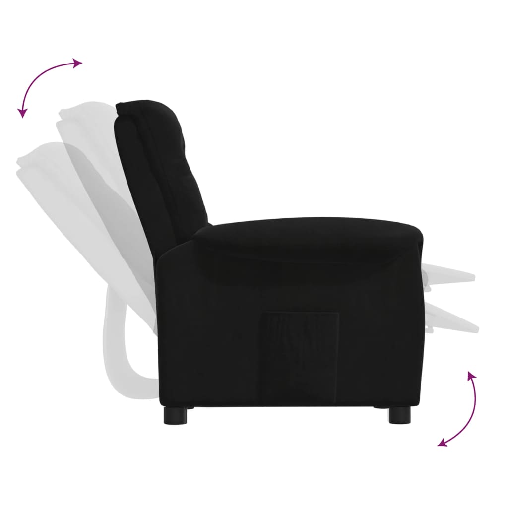 Relaxsessel Schwarz Mikrofasergewebe
