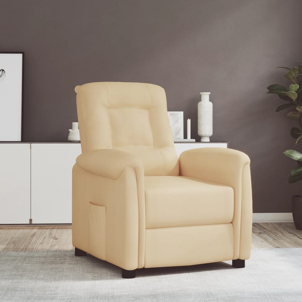 Relaxsessel Creme Mikrofasergewebe