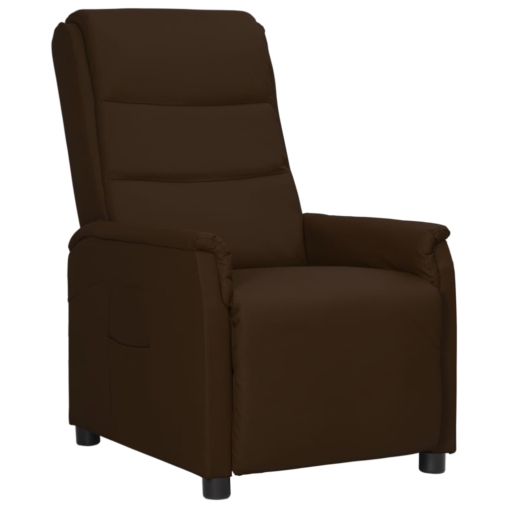 Relaxsessel Braun Kunstleder