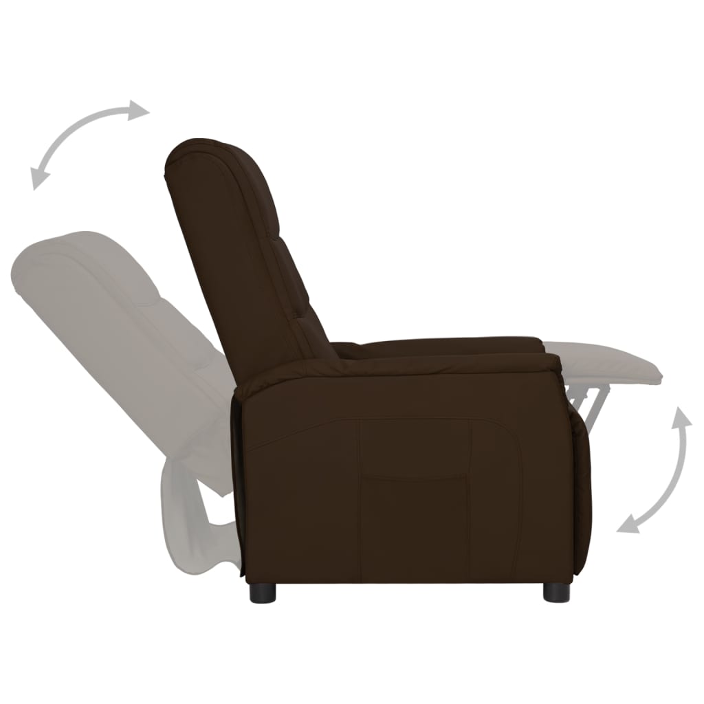 Relaxsessel Braun Kunstleder