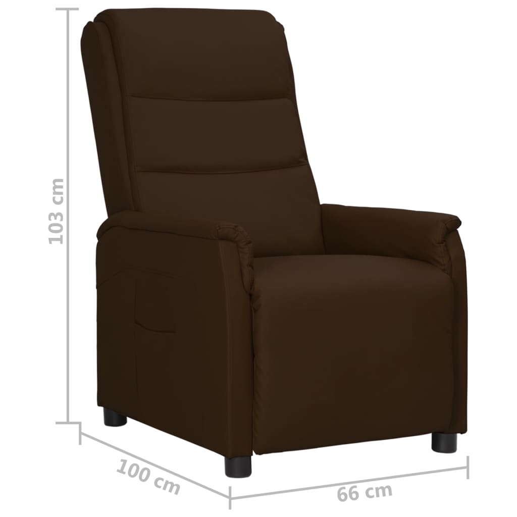 Relaxsessel Braun Kunstleder