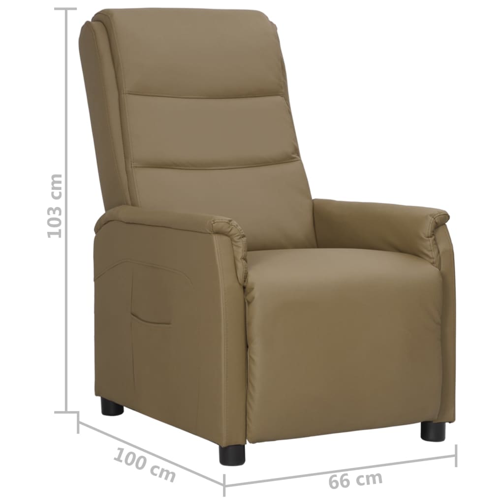 Relaxsessel Cappuccino-Braun Kunstleder