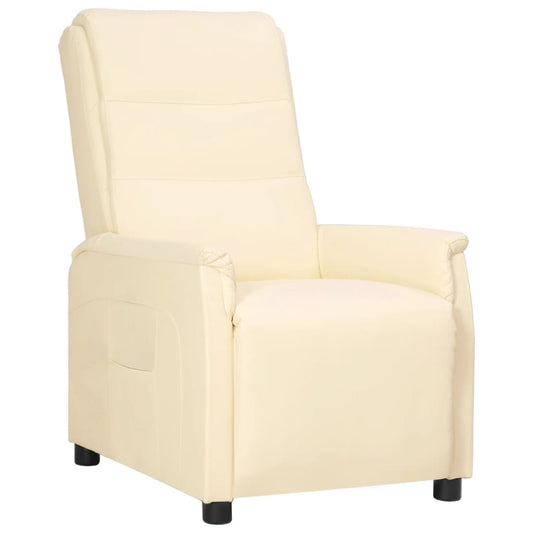 Relaxsessel Creme Kunstleder