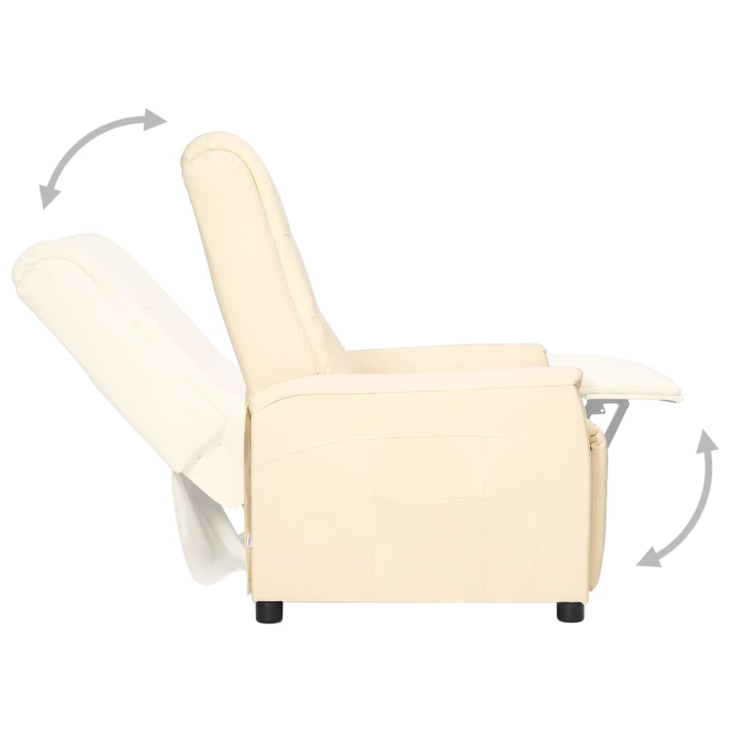 Relaxsessel Creme Kunstleder