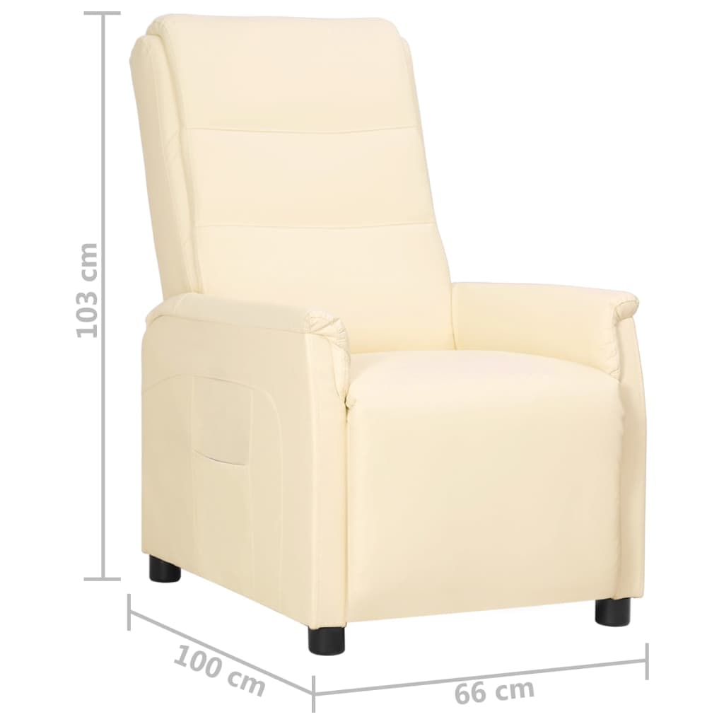 Relaxsessel Creme Kunstleder