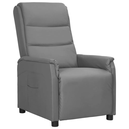Relaxsessel Grau Kunstleder