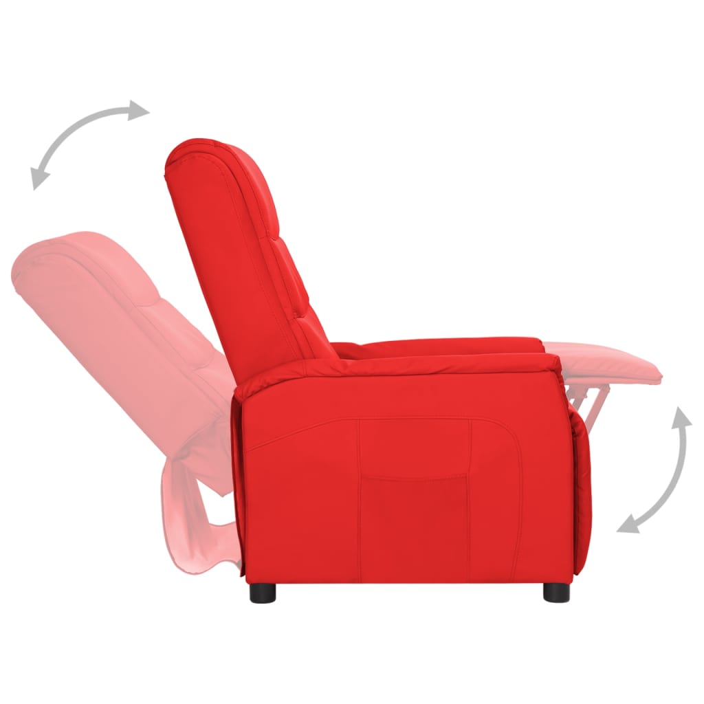 Relaxsessel Rot Kunstleder