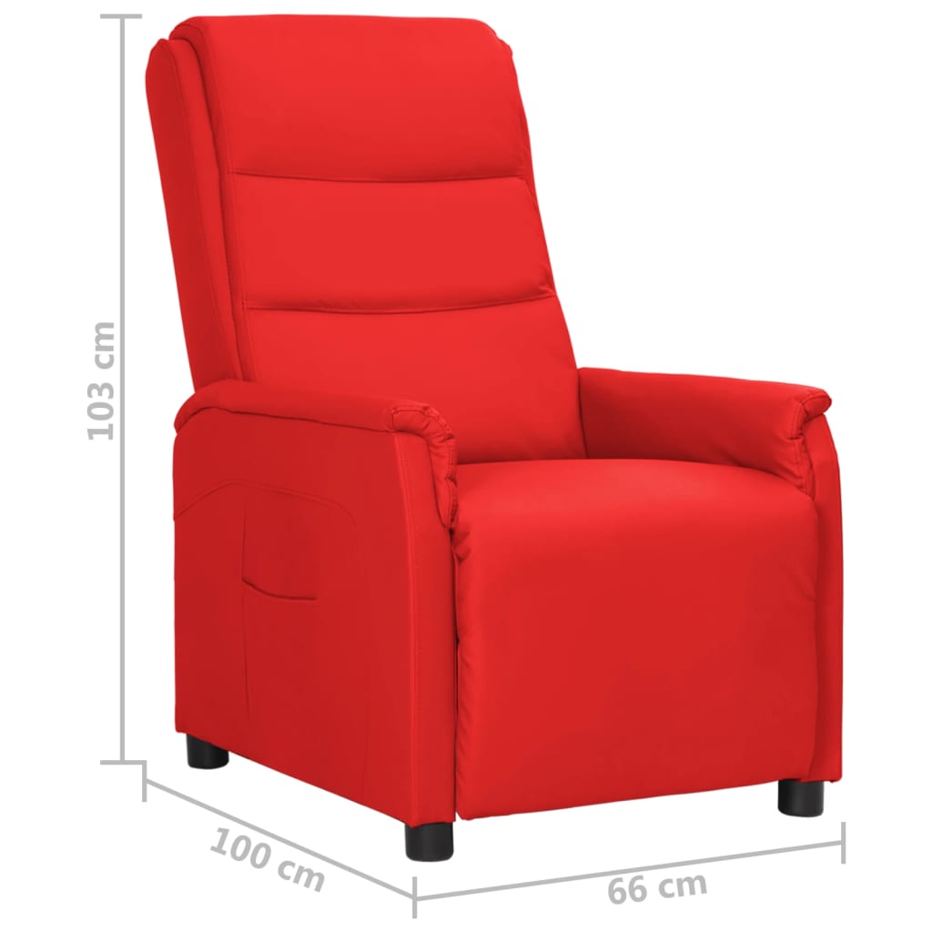 Relaxsessel Rot Kunstleder