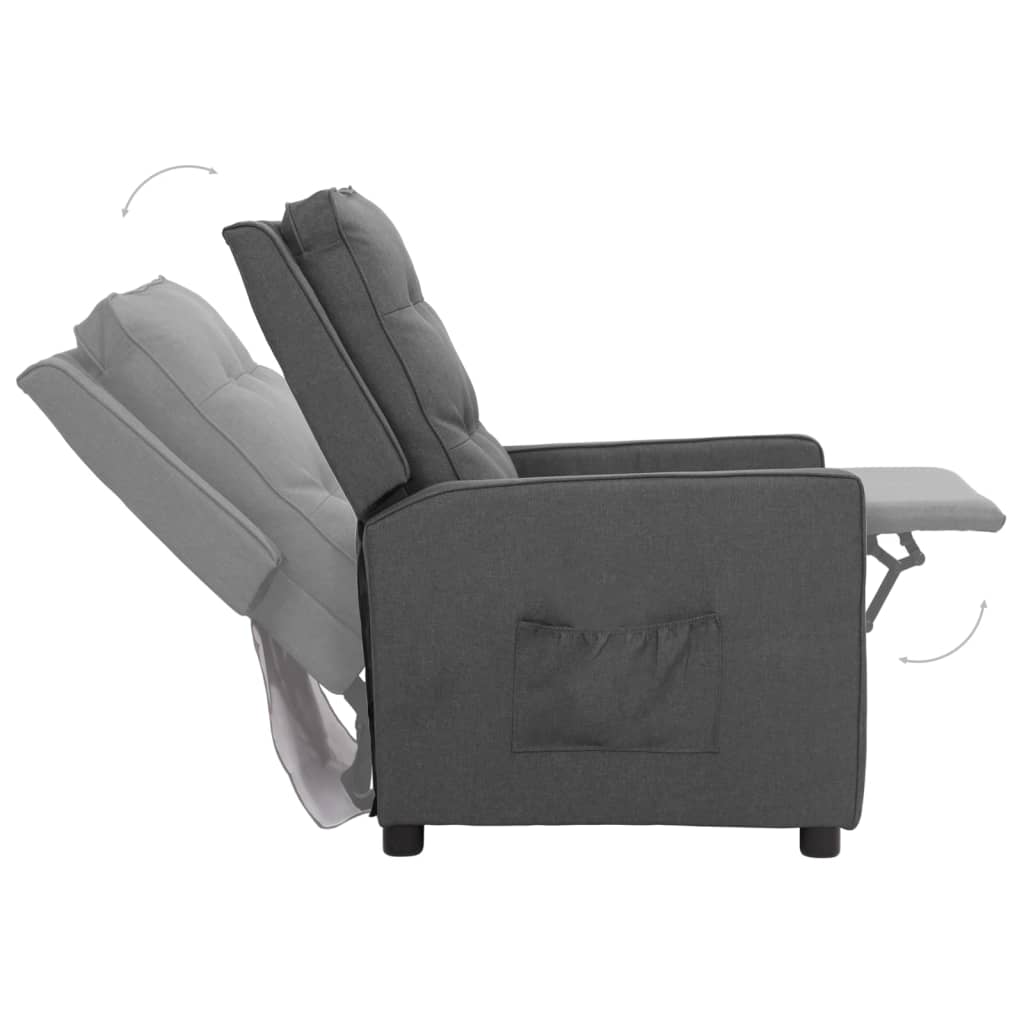 Relaxsessel Hellgrau Stoff