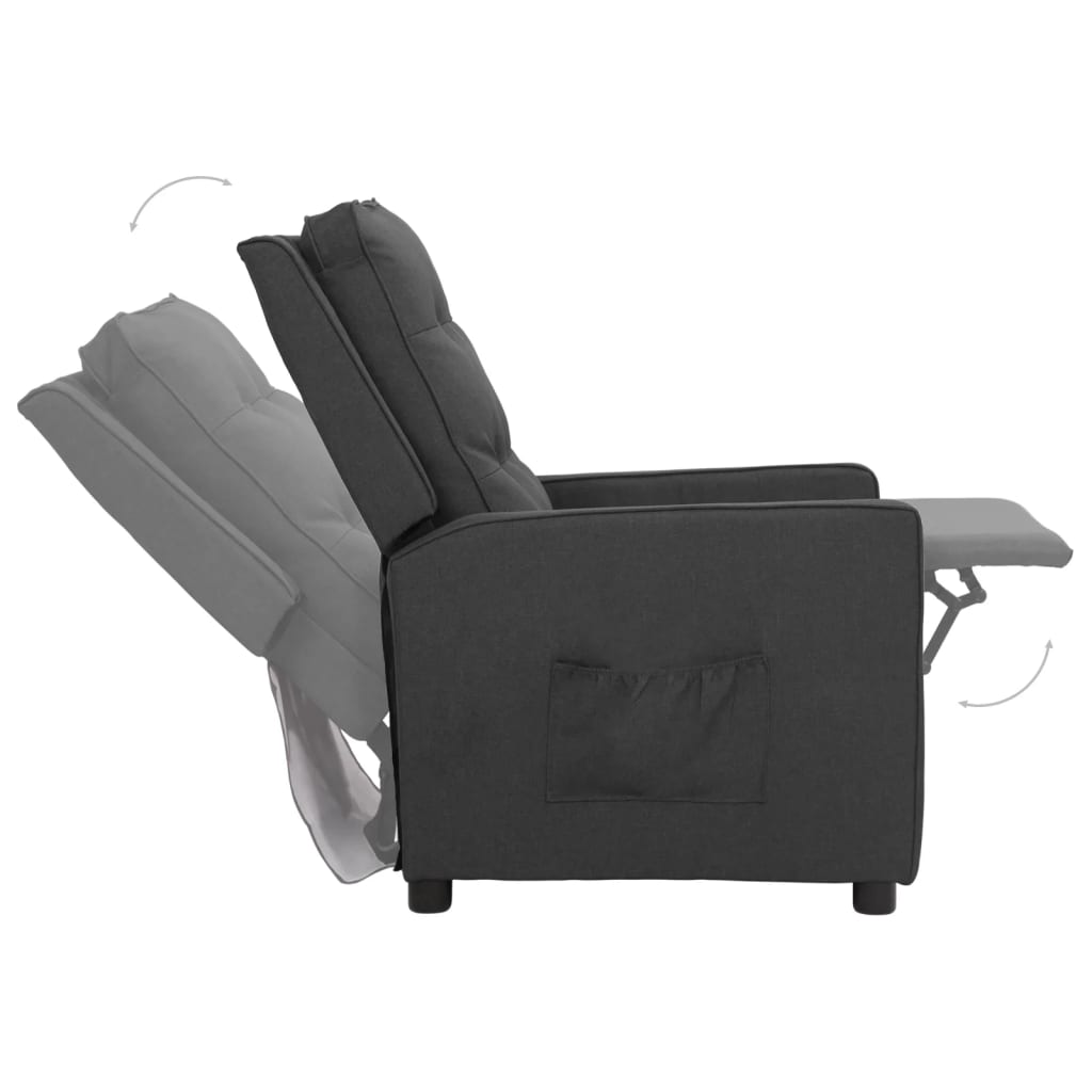 Relaxsessel Dunkelgrau Stoff