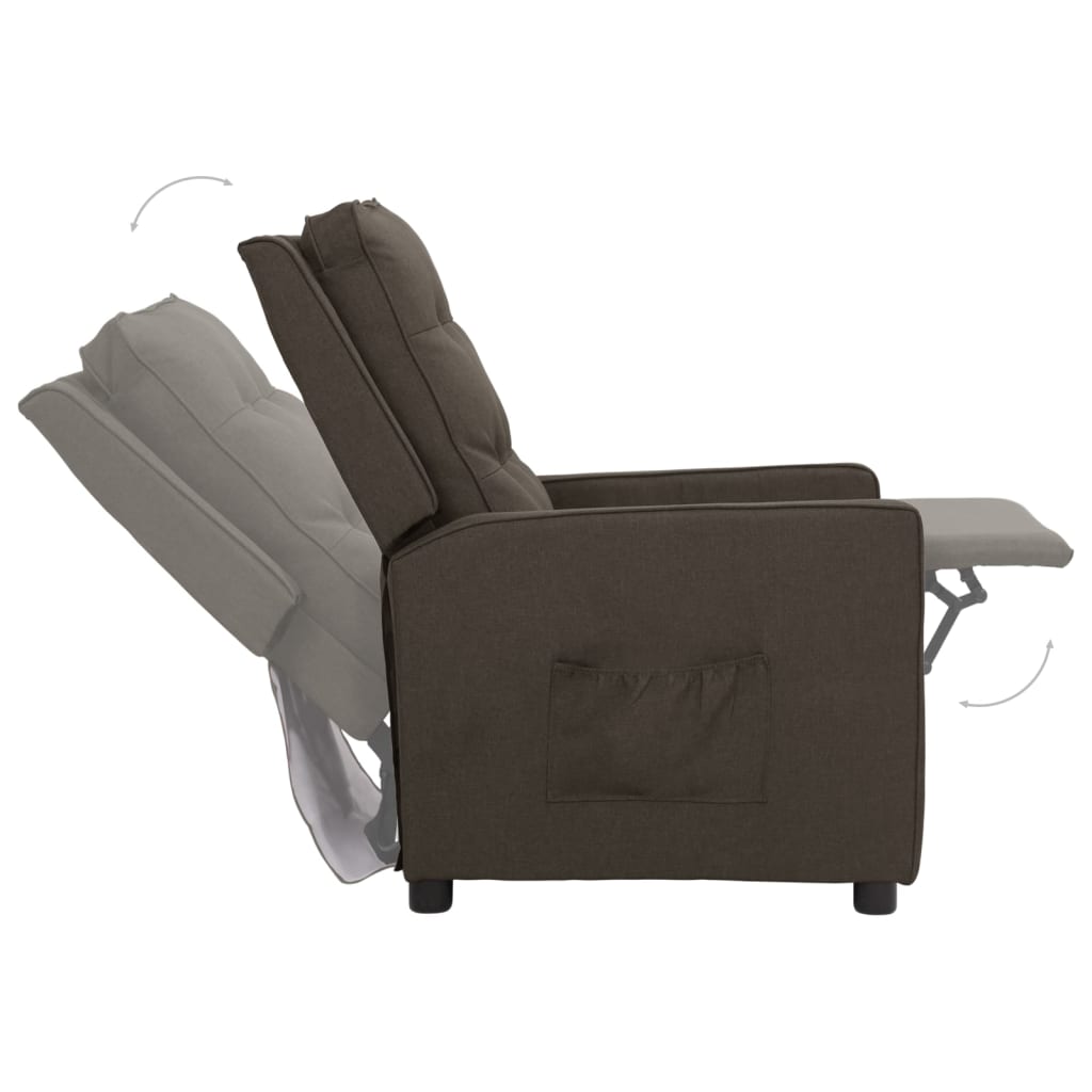 Relaxsessel Braun Stoff