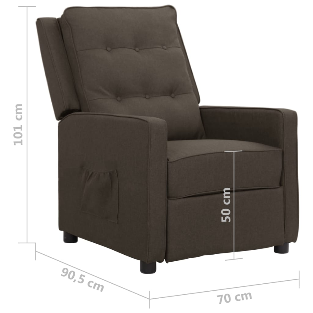 Relaxsessel Braun Stoff