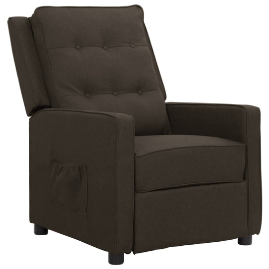 Relaxsessel Dunkelbraun Stoff