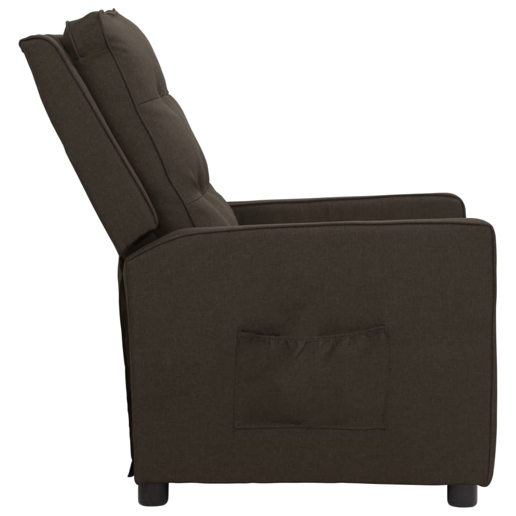 Relaxsessel Dunkelbraun Stoff
