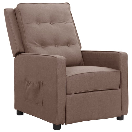 Relaxsessel Taupe Stoff
