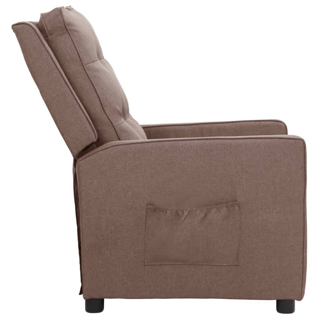 Relaxsessel Taupe Stoff