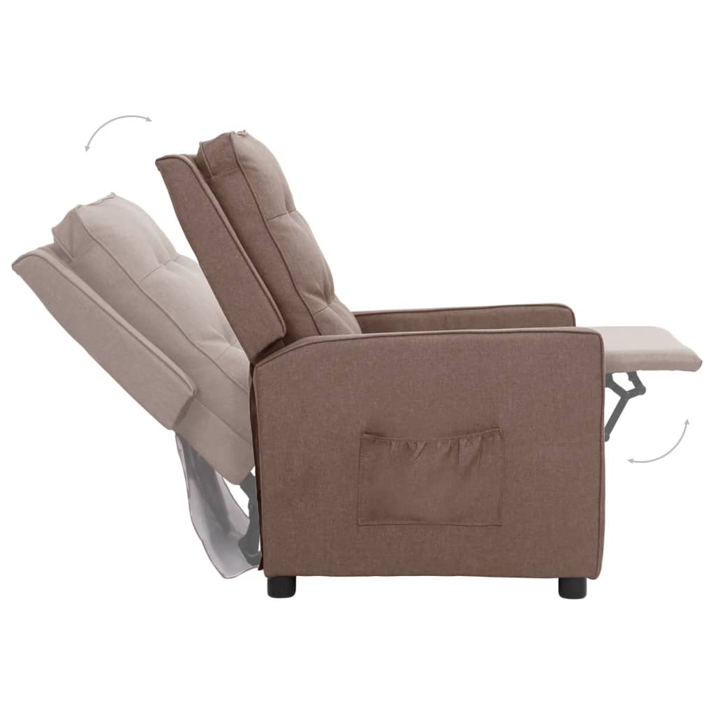 Relaxsessel Taupe Stoff