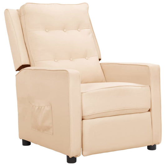 Relaxsessel Creme Stoff