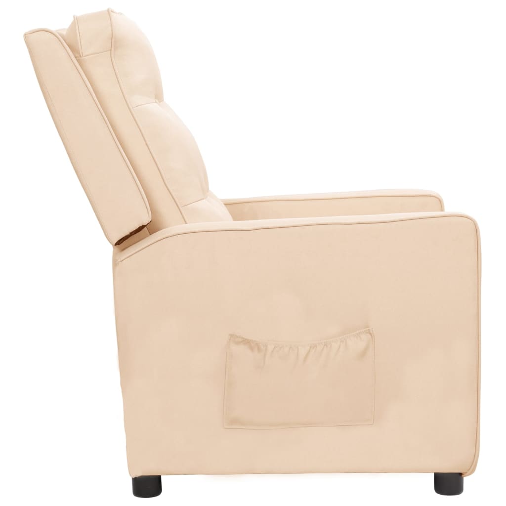 Relaxsessel Creme Stoff