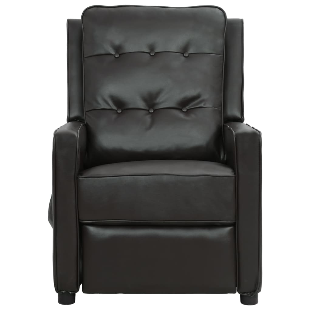 Relaxsessel Schwarz Glänzendes Kunstleder